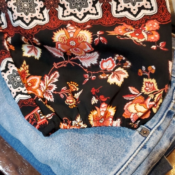 Liberty Love Black and Red Jumpsuit Romper Adjustable Straps - Picture 7 of 12